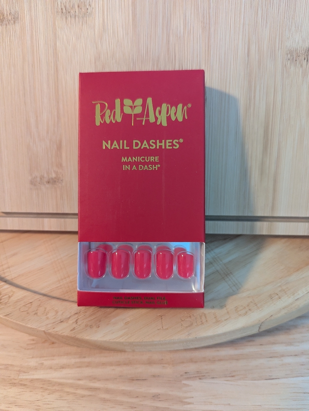 Red Aspen Nail Dashes Press-On Nails - Pink-Red